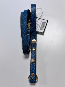 dog accessory achillea blue leash leather rope