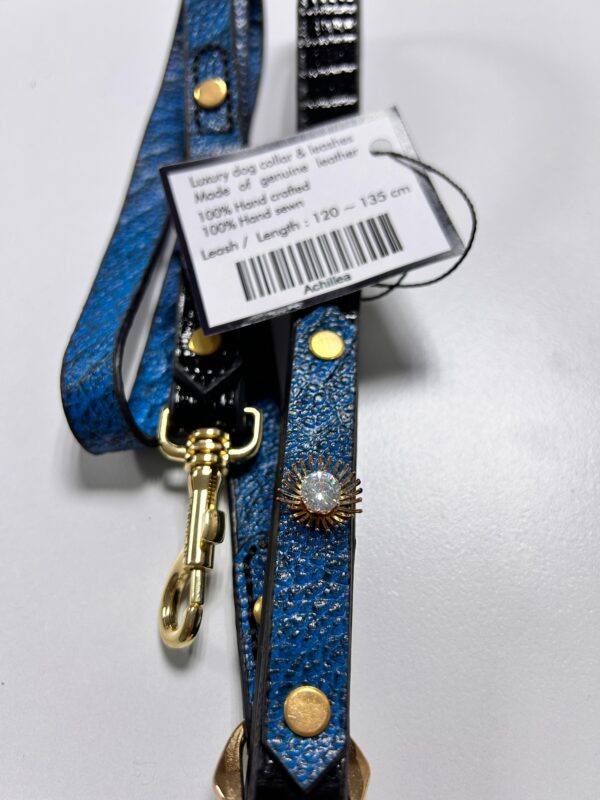 Achillea Blue Leash Leather Rope